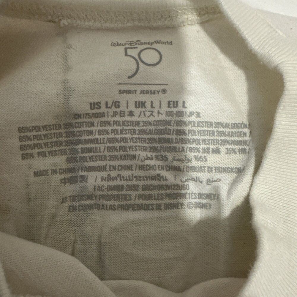 Walt Disney World 50 Years Spirit Jersey Graphic T-shirt Adult Large Long Sleeve - Picture 13 of 13